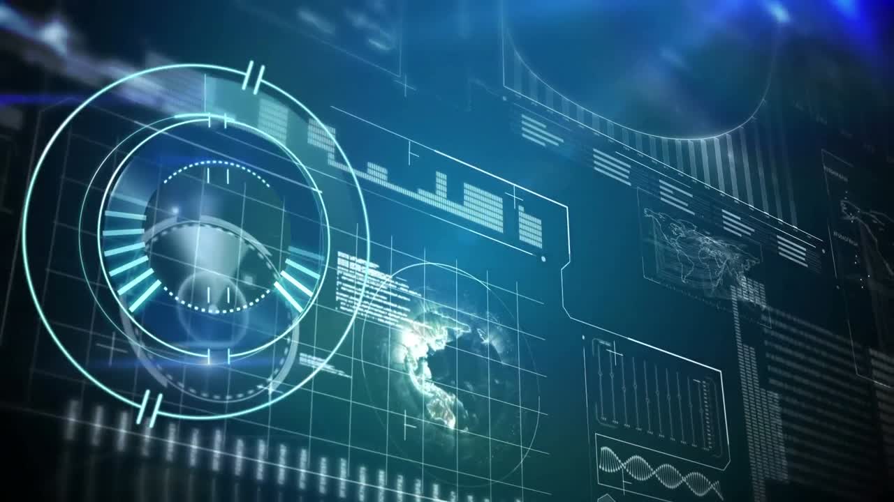 animación del escaneo del alcance y el procesamiento de datos en la pantalla