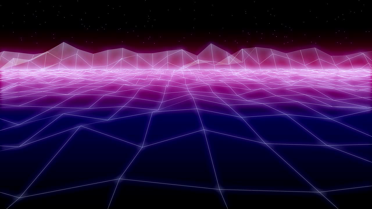 synthwave noise net Retro Background 3d render
