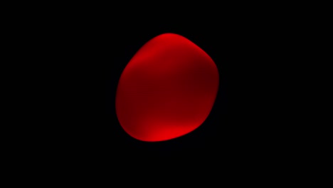 metamorfosis de una esfera amorfa, ondulación esférica, animación abstracta de la forma futura