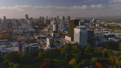 adelaide city south australia aerial tracking of skyline