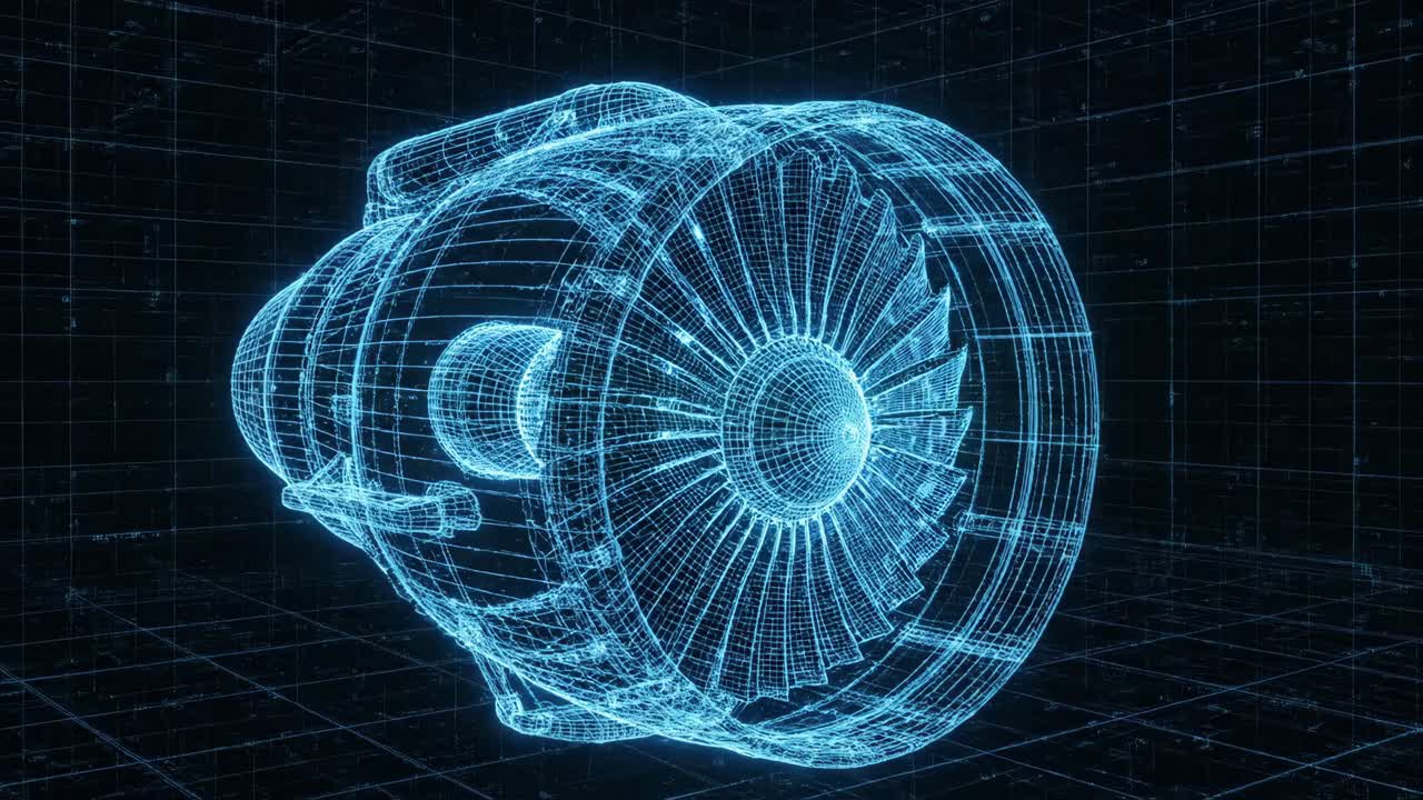 Jet Engine Wireframe