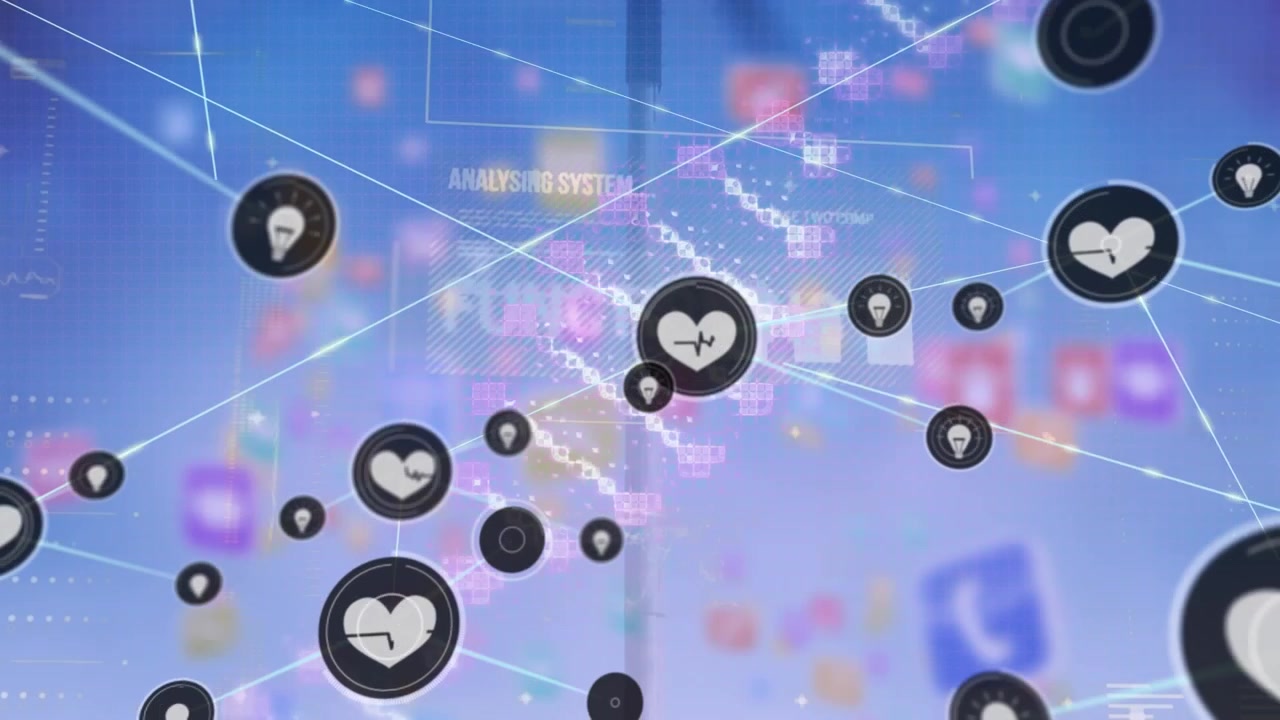 DNA鎖上の接続ネットワークのアニメーション