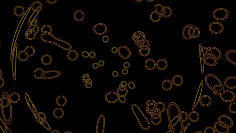animación digital abstracta que se asemeja a una vista microscópica de células alienígenas conectando y desconectando en movimiento continuo