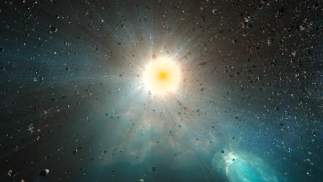 explosión cósmica en el espacio