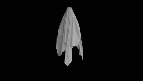 flying white ghost with alpha channel