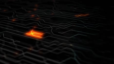 4k fondo del circuito de la placa madre. virus detectado en la placa de circuito.