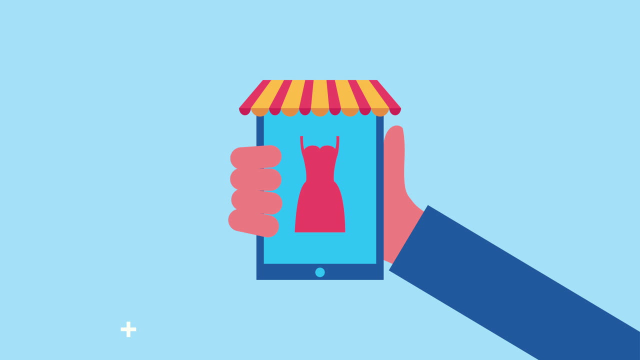 mano utilizando la tecnología de comercio electrónico de teléfonos inteligentes