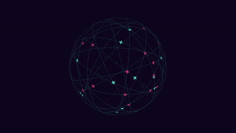 a visual depiction of a complex network illustrated with lines connecting dots in a circular pattern. this representation showcases the intricate interconnectedness within the network