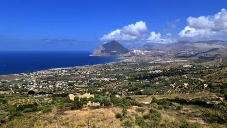 Incredible-aerial-timel-apse-of-Monte-Cofano-Sicilian-natural-reserve-close-to-San-Vito-Lo-Capo-in-Italy