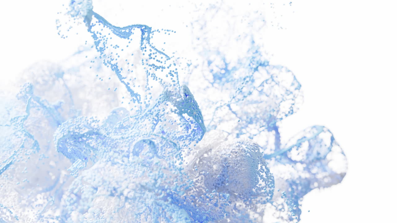 추상적인 파동 입자 패턴, 3d 렌더링