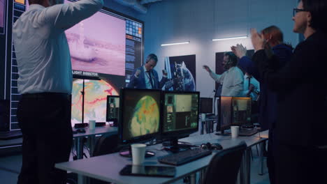 mission control celebration