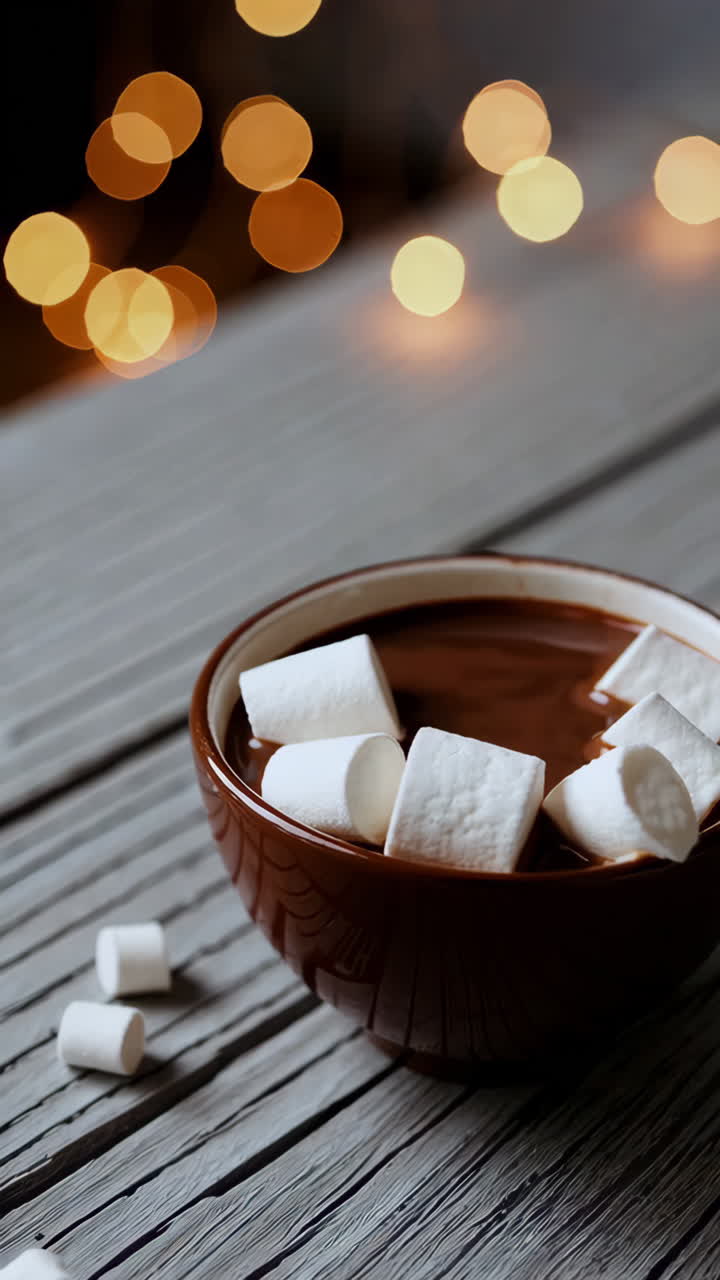 마시멜로를 곁들인 핫 초콜릿