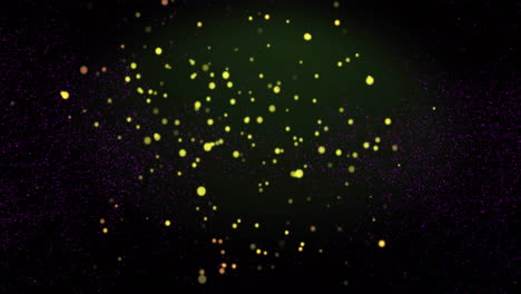 glowing particles and light streaks forming abstract pattern, space animation