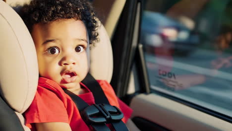 cute toddler's car ride adventure