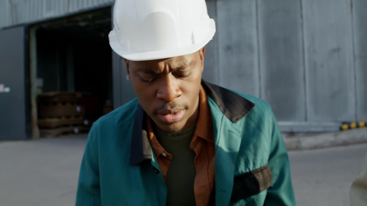 Factory worker in a warehouse
