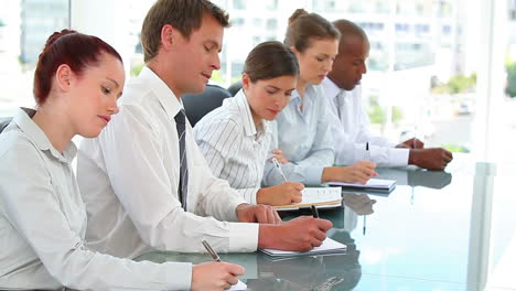 serious working business team