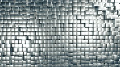 abstract background of metal randomly moving cubes