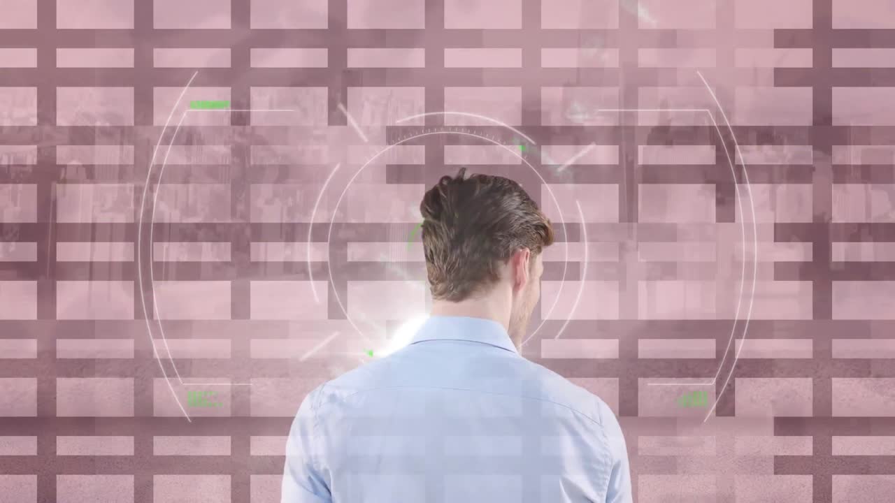 스 ⁇  스캐닝으로 사업가의 애니메이션