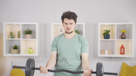 man running with difficult sport moves.