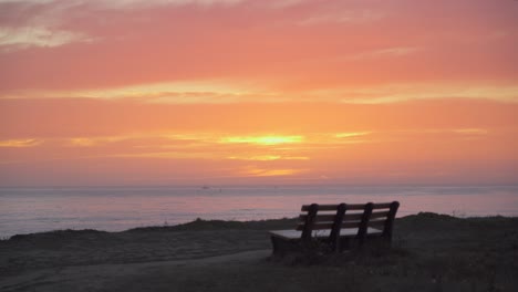 beautiful and colorful sunset on the ocean, half moon bay