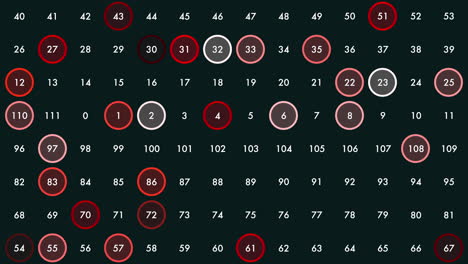 Patrón-De-Números-Aleatorios-De-Movimiento-Con-Color-Neón-En-Degradado-Negro
