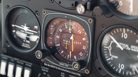 cockpit interior of a small plane da40, in flight