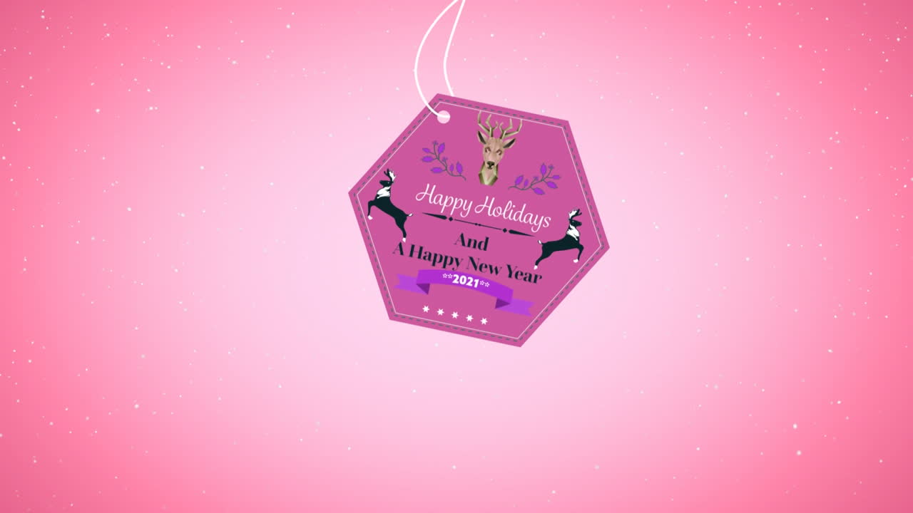 buone vacanze e un buon anno nuovo scritto su un'etichetta