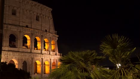 illumination of the colosseum at night