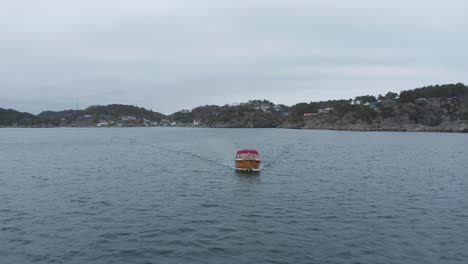 Old-wooden-boat-in-the-Norwegian-waters