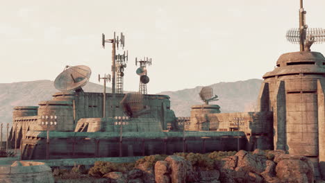 futuristic military base in the desert