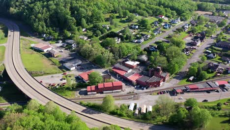 Aerial-View-of-Olivers-Spring,-Tennessee