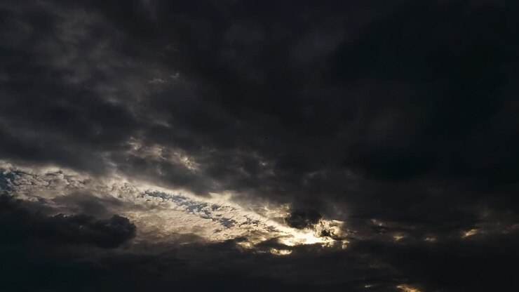 Dramatic Dark Clouds and Rays of Light