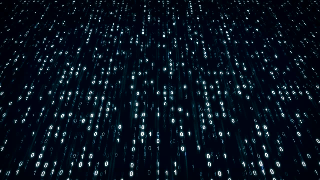 Digital Background Blue Data Binary Code Animation