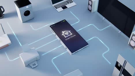 esquema moderno de sistemas de casas inteligentes