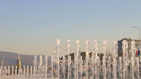 Fountains-and-cityscape-in-Zagreb-capital-of-Croatia