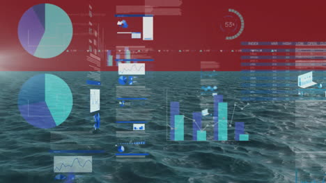 Animación-Del-Procesamiento-De-Datos-Financieros-Sobre-El-Mar