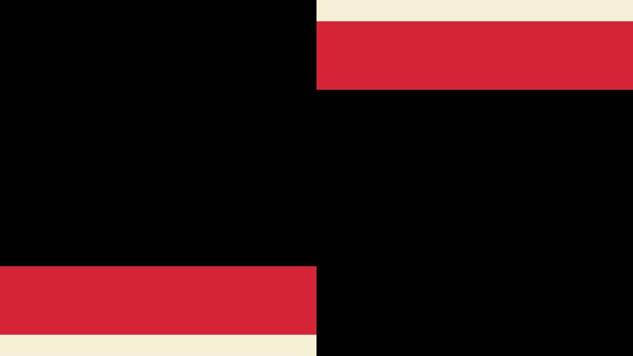 Abstract Geometric Transition with Red Black and Beige Blocks
