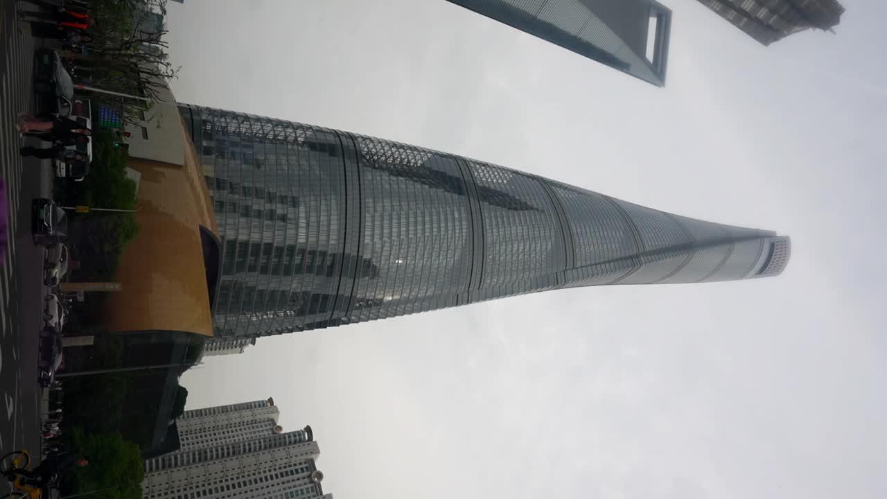Shanghai Tower Skyscraper on an Overcast Day