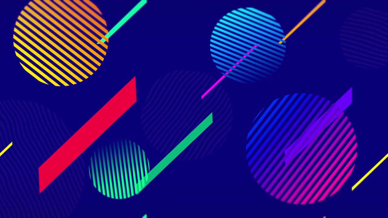 Dynamic Motion Graphics with Vibrant Geometric Shapes
