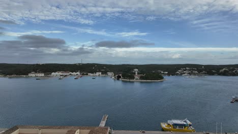 Mahon-Bay,-in-Menorca-Island,-Spain