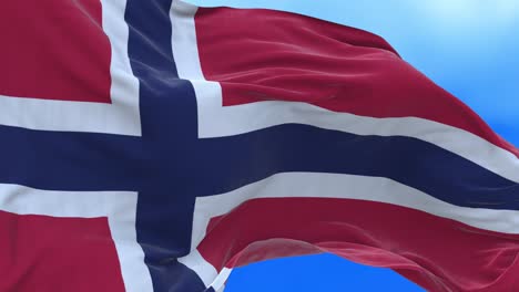 el bucle sin costuras de la bandera de noruega.