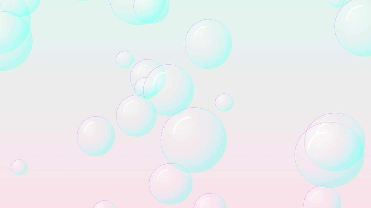Floating Soap Bubbles on Pastel Gradient Background