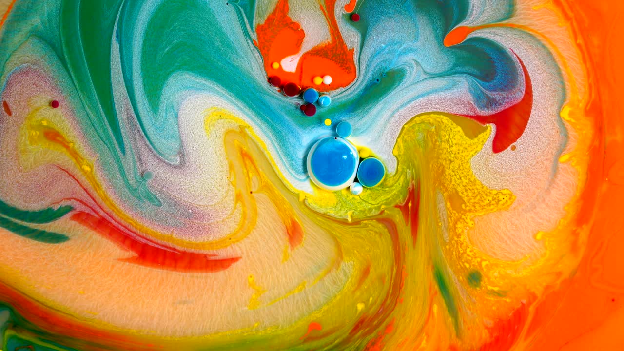 움직이는 색상, 액체 효과, 비누 거품