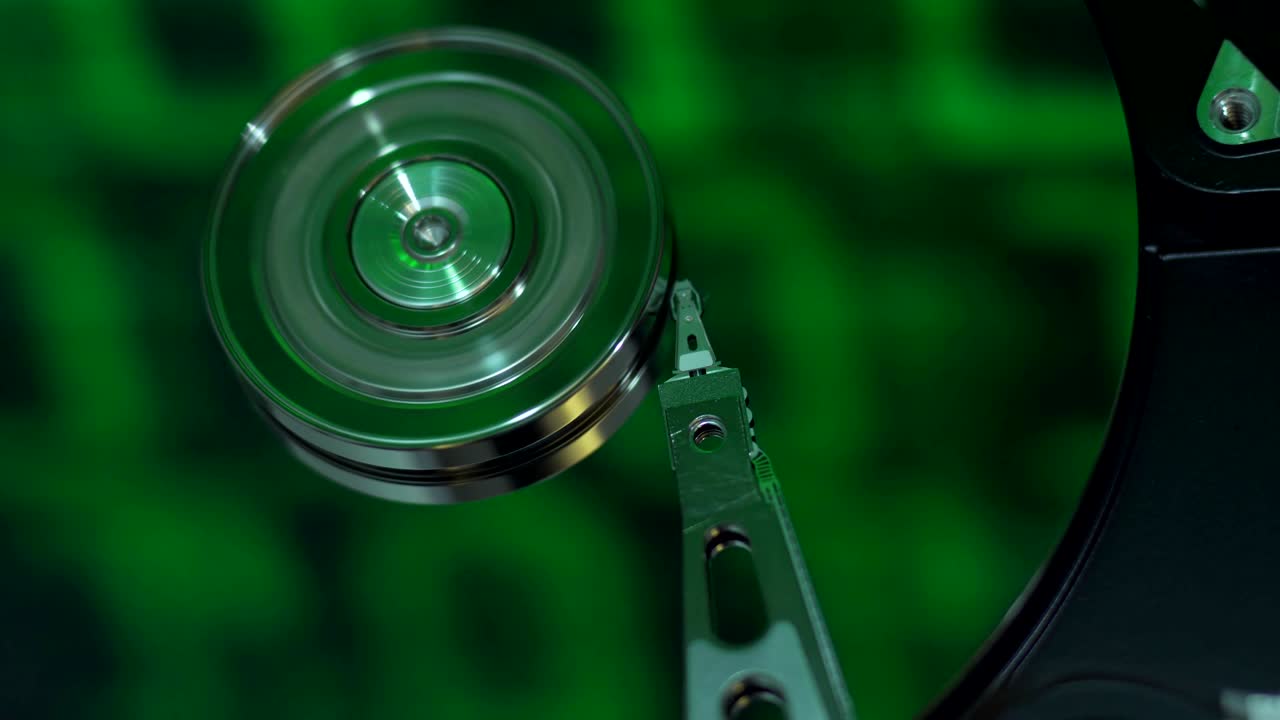 하드 디스크, 녹색 화면 반사