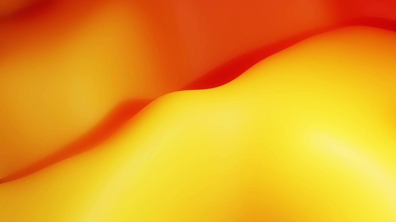 estilo abstracto de fondo en bucle, cambiando la superficie de material translúcido suave como jalea de melocotón. creativo suave brillante 3d bg con brillo interno para eventos festivos 4k. gradiente amarillo naranja rojo.