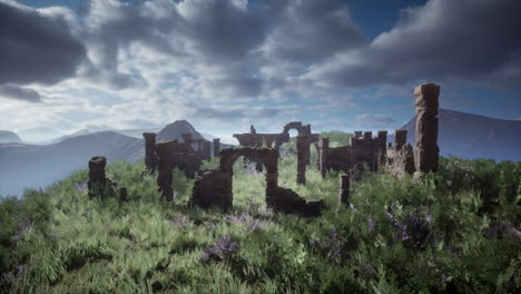 ancient ruins in the mountains