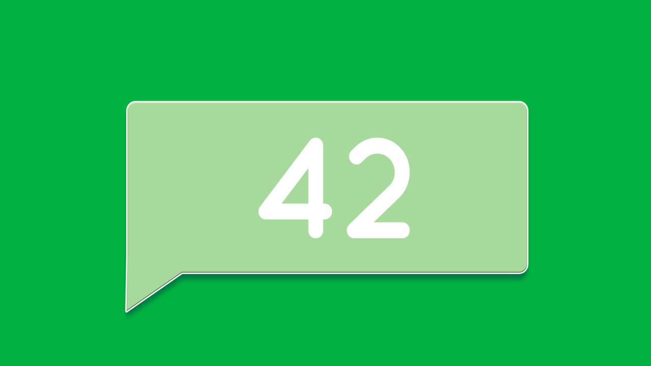 Green chat box numbers 4k