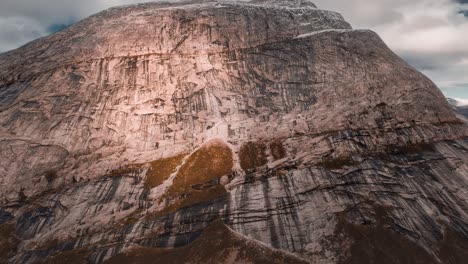 aerial view of the majestic blafjellet mountain