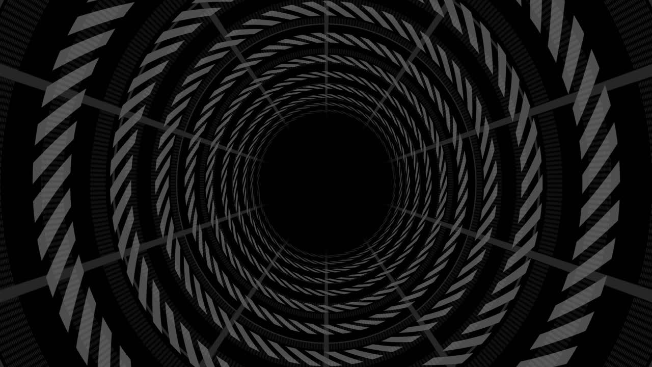 animación de un túnel de cadena de bloques sobre un fondo negro