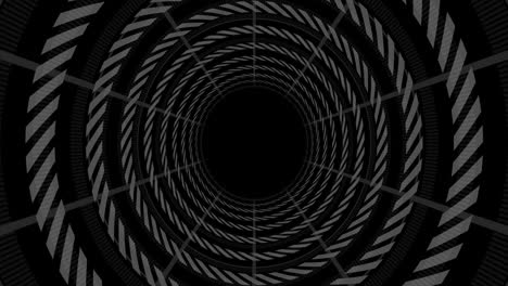 animation of block chain tunnel on black background